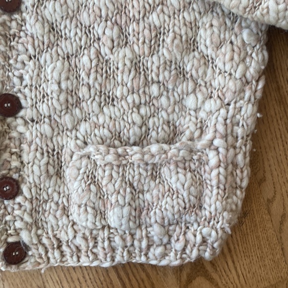 Vintage Danspin Handmade wool sweater made in Denmark neutral boxy cardigan - Picture 11 of 13